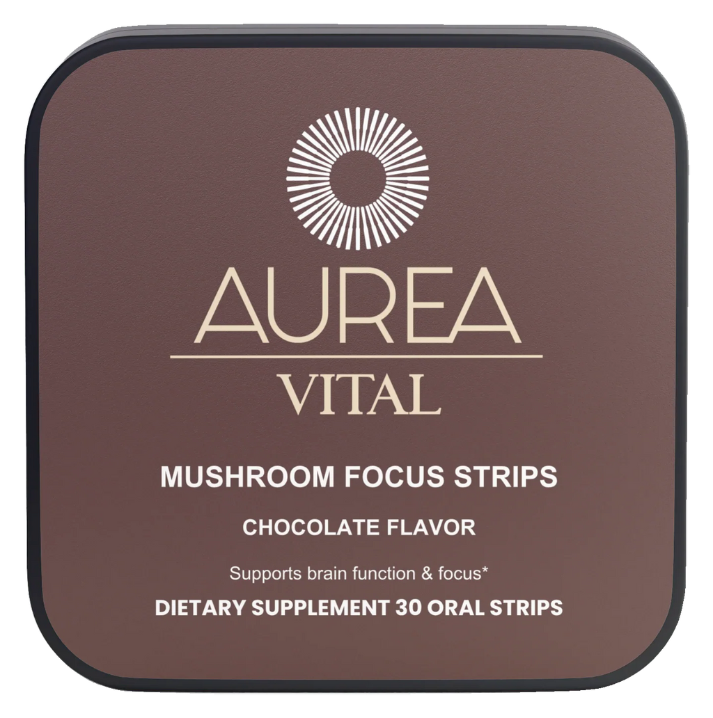 Aurea Vital Mushroom Focus Strips tin.